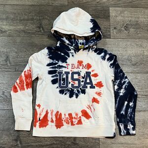 Polo Ralph Lauren Navy Team USA 2020 Summer Olympics Tie-Dye Hoodie Kids XL 16